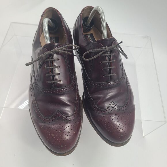 Botany 500 Leather Wing Tip Dress Shoes US Size 10W Burgundy main image 9